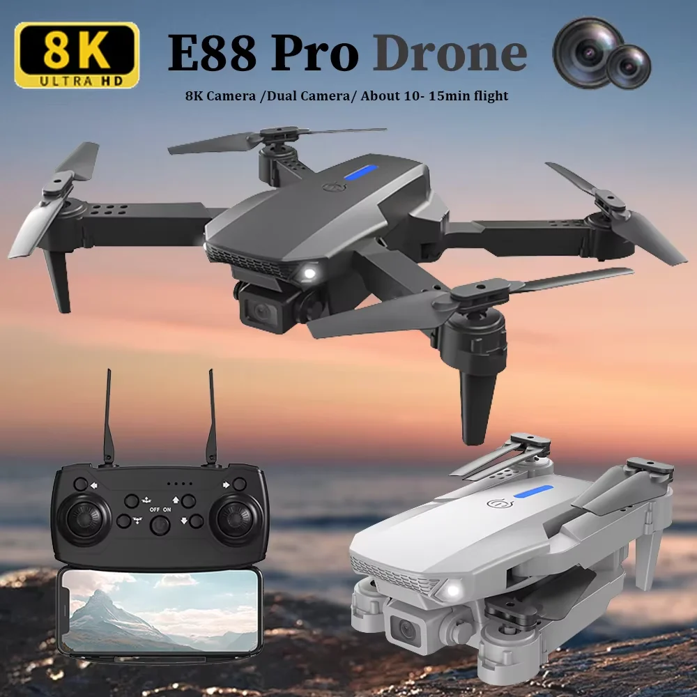 Drone Camera Wide Angle - 2026 E88 HD 4K RC Drone