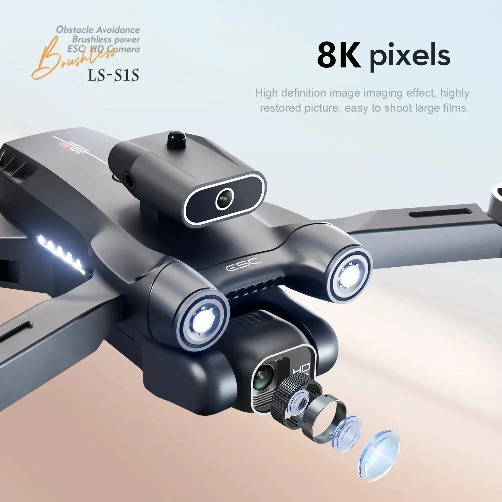 New S1S 5G GPS Drone Camera 8K - مراجعة Drone Camera Mount وسعره
