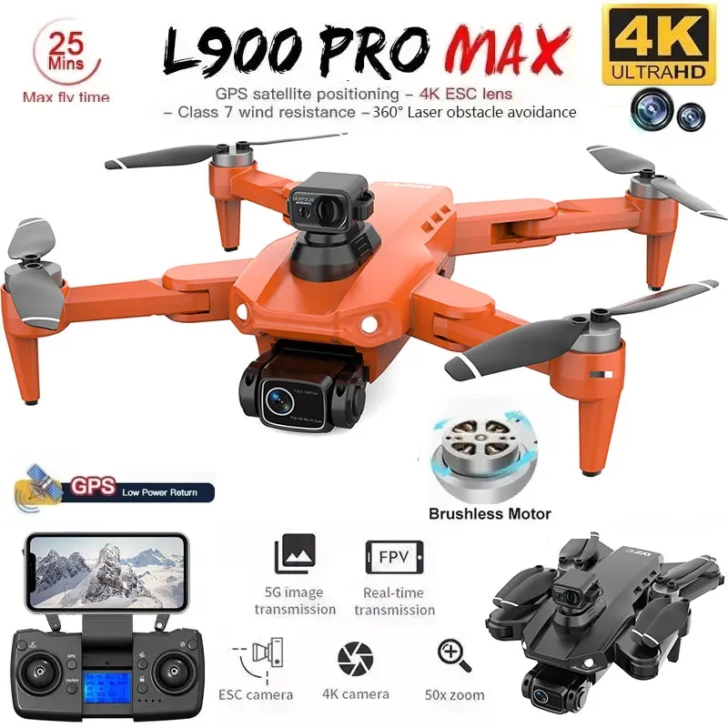 L900 Pro MAX GPS Drone 4K Prof - مراجعة Drone Camera Night Vision وسعره