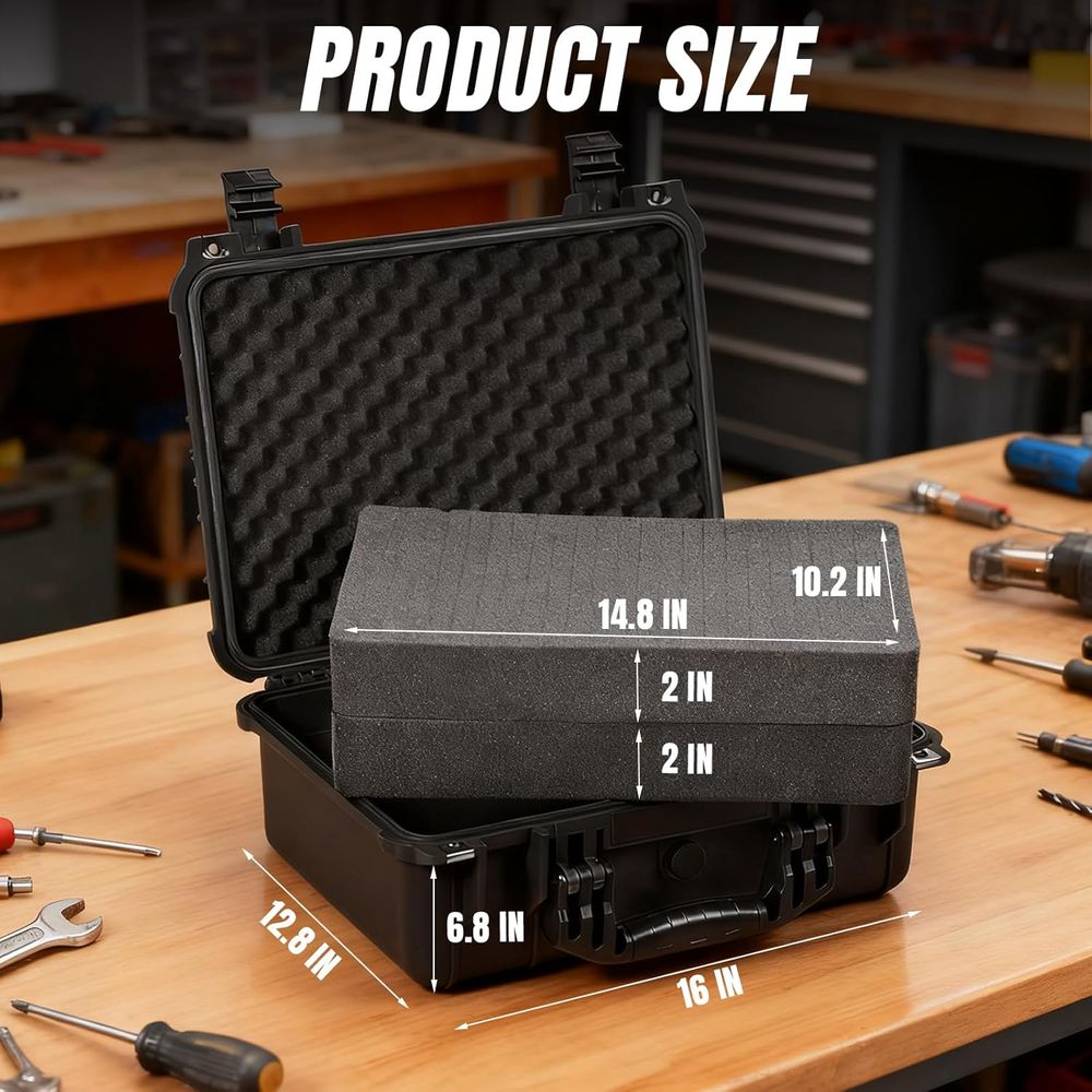 Portable 16x12.8x6.8 Weatherpr - مراجعة Drone Camera Case وسعره