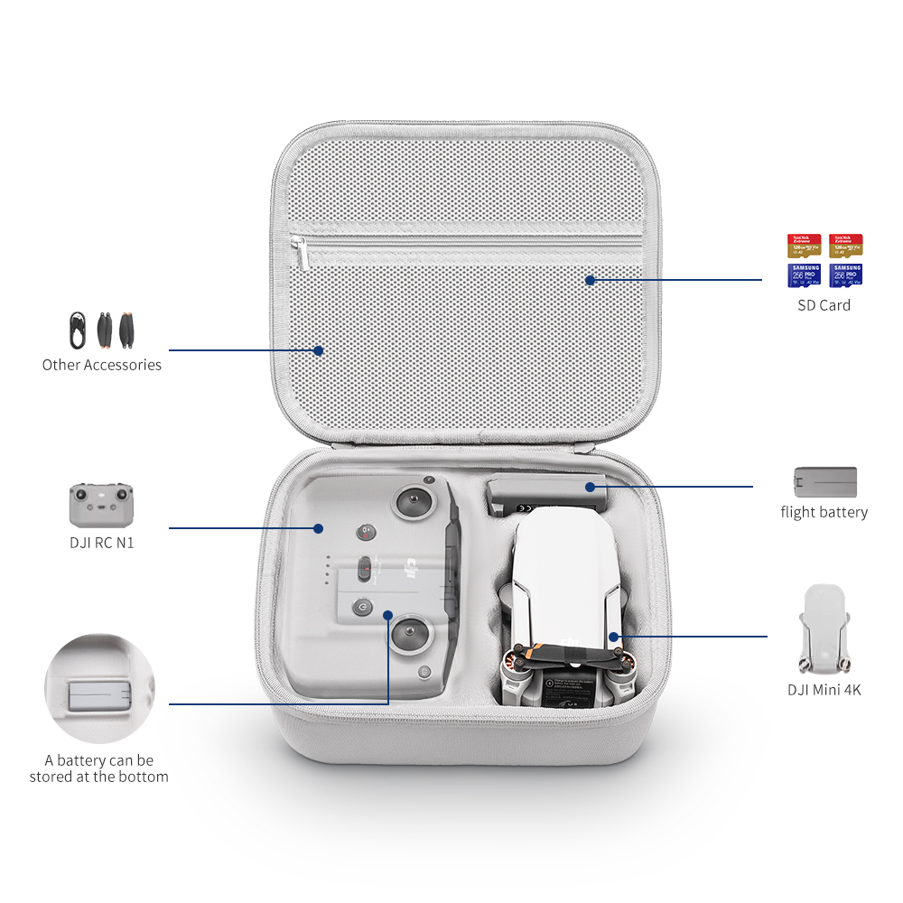 XFJI Storage Bag Protective Ca - مراجعة Drone Camera Case وسعره