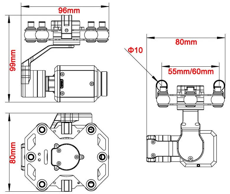 Tarot TL3T20 3-axis Gimbal 640 - مراجعة Drone Camera Stabilized وسعره