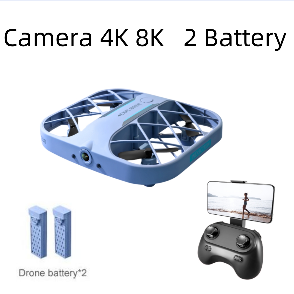 JJRC H107 FPV RC Drone with 2  - مراجعة Drone Camera 4K وسعره