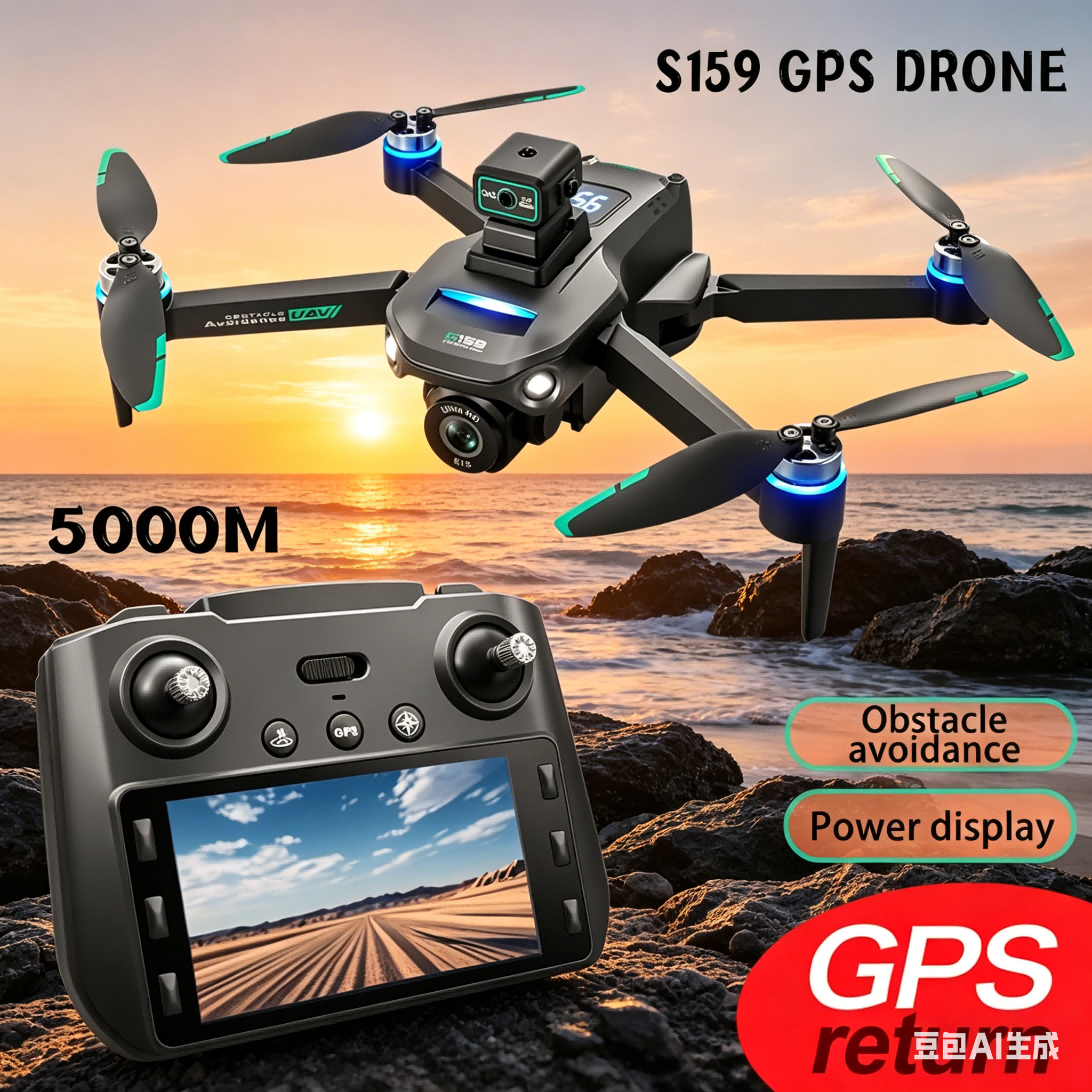 S159 GPS Drone 4K Profesional  - مراجعة Drone Camera 4K وسعره
