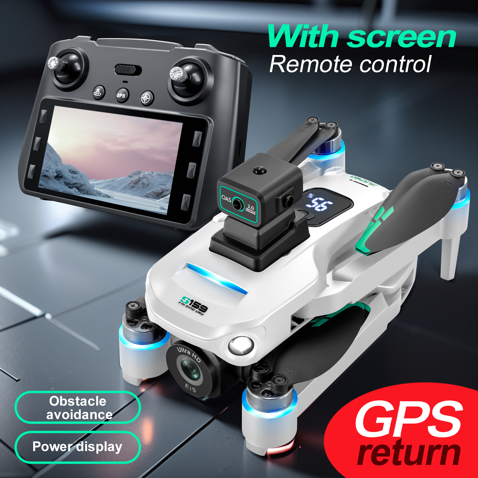 S159 GPS Drone 4K Profesional  - مراجعة Drone Camera 4K وسعره