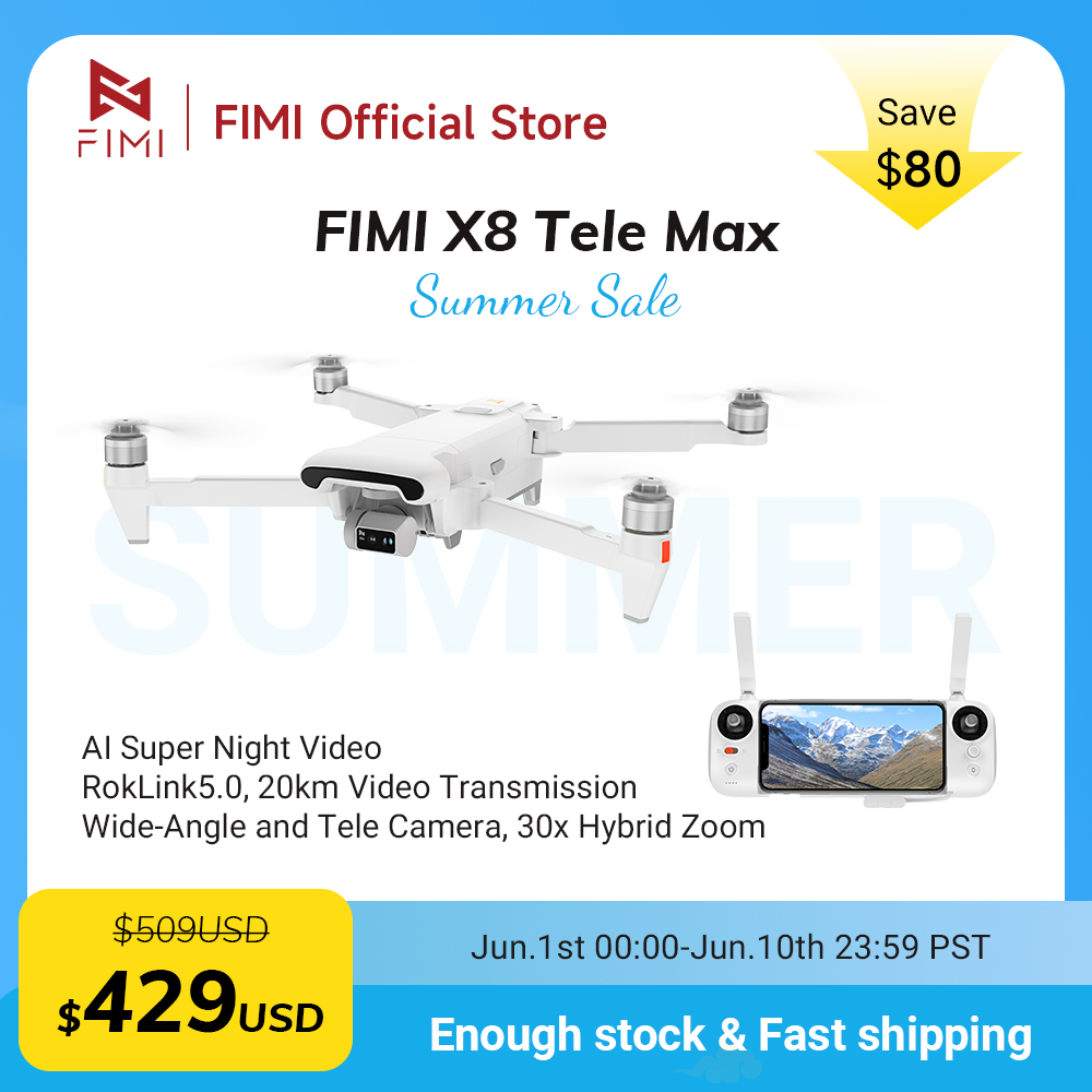 FIMI X8 Tele Max drone 1/2-inc - مراجعة Drone Camera Thermal وسعره